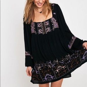 Free People Rhiannon Embroidered Mini Tunic Dress